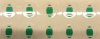 10 Footballs Kelly Green 1/2 &quot; clear circle award decals